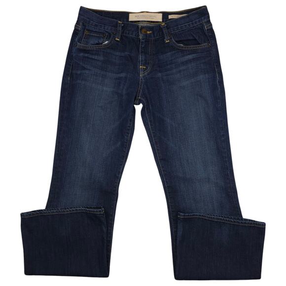 New York Company Jeans Womens 10 Petite Blue Flare Raider Mid Rise Medium Wash - Picture 2 of 13